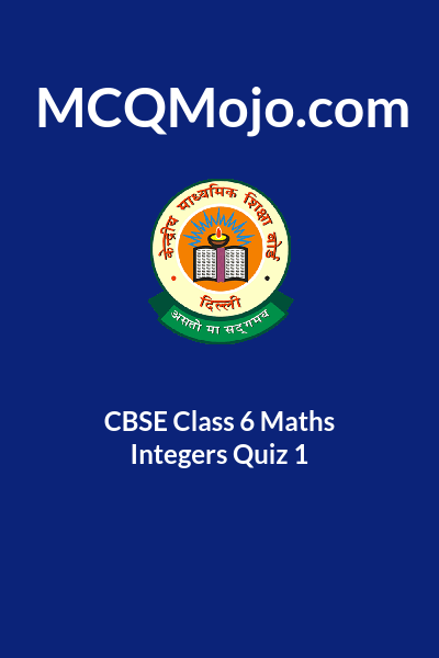class 6 maths integers mcq questions