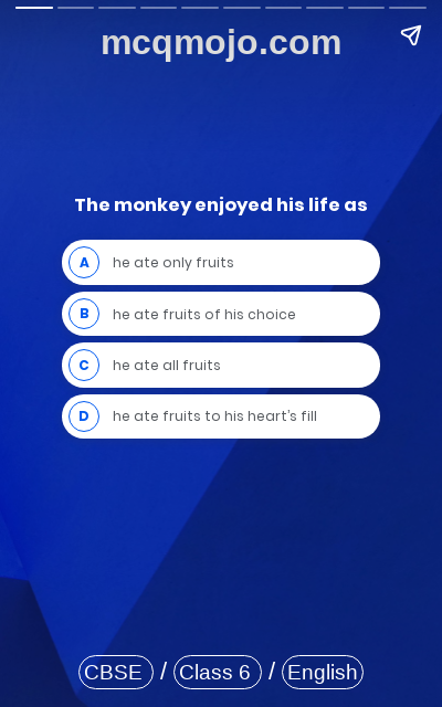 /web-stories/cbse-mcq-questions-for-class-6-english-a-pact-with-the-sun-the-monkey-and-the-crocodile-quiz-1/