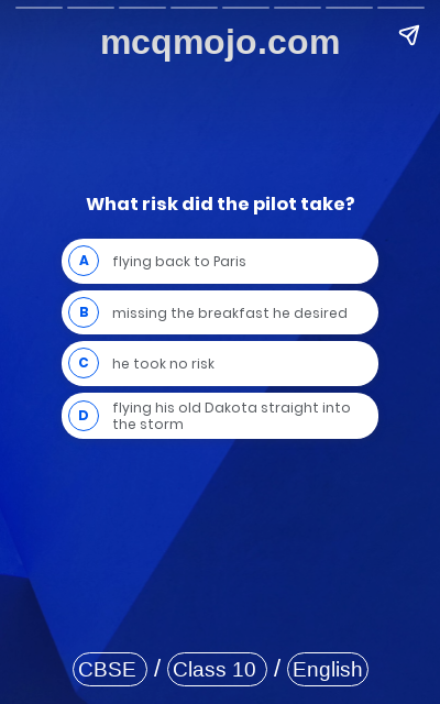 /web-stories/cbse-mcq-questions-for-class-10-english-first-flight-two-stories-about-flying-quiz-2/