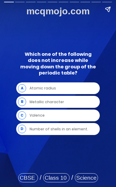 /web-stories/cbse-mcq-questions-for-class-10-science-periodic-classification-of-elements-quiz-1/