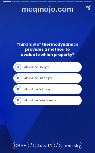 /web-stories/cbse-mcq-questions-for-class-11-chemistry-thermodynamics-quiz-1/