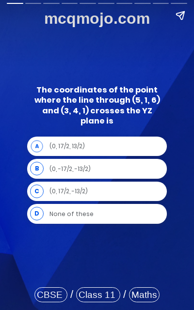 /web-stories/cbse-mcq-questions-for-class-11-maths-introduction-to-three-dimensional-geometry-quiz-2/