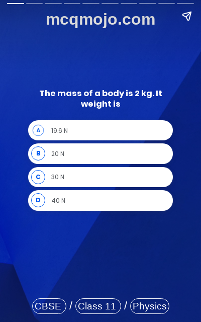 /web-stories/cbse-mcq-questions-for-class-11-physics-laws-of-motion-quiz-2/