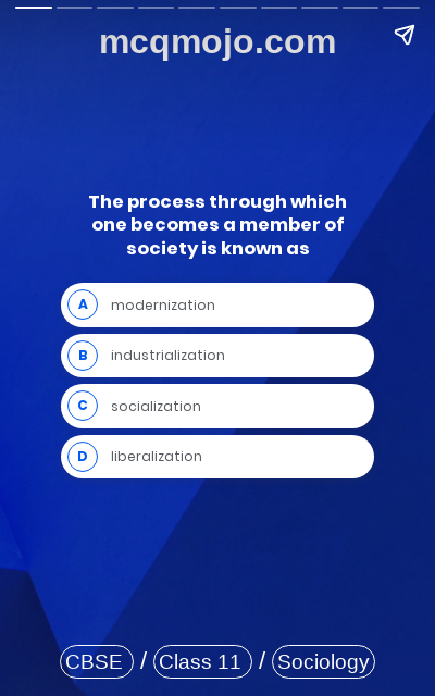 /web-stories/cbse-mcq-questions-for-class-11-sociology-culture-and-socialisation-quiz-1/