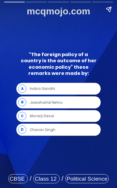 /web-stories/cbse-mcq-questions-for-class-12-political-science-indias-external-relations-quiz-1/