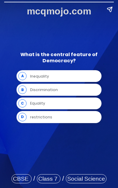 /web-stories/cbse-mcq-questions-for-class-7-social-science-civics-on-equality-quiz-2/