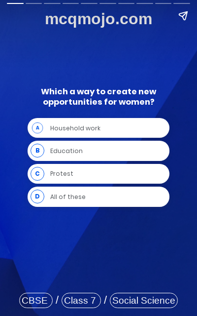 /web-stories/cbse-mcq-questions-for-class-7-social-science-civics-women-change-the-world-quiz-1/